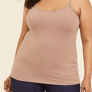 TORRID TAUPE SCOOP NECK FOXY CAMI